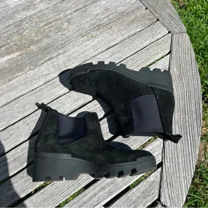 Eileen Fisher Splash Waterproof Suede Chelsea Bootie in Black,‎ size 5.5 thumbnail 10
