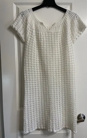 One-of-a-Kind Custom Made Hand Crochet Knit Dress Size Medium/Large thumbnail 1