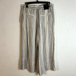 Banana Republic Martin Fit Linen Blend Wide Leg Pants Womens Size Medium NWT thumbnail 5