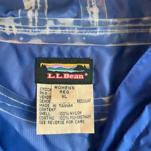 Vintage 90s L.L.Bean Cobalt Blue Woman's Raincoat Heritage Countryside size XL thumbnail 3