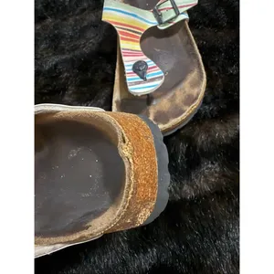 PAPILLIO by Birkenstock ‘Gizeh’ striped 40 9.5 Birko-Flor Thong Sandals Shoes thumbnail 5