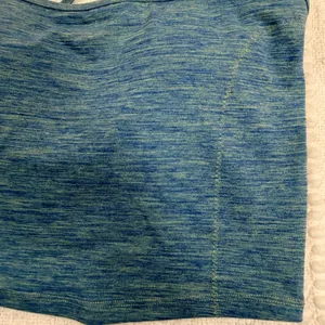 Vitality Womens Blue Space Dye Crop Tank Top Racerback Built-in Bra Small thumbnail 4