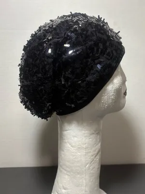 Sequined Black Beanie Hat thumbnail 3