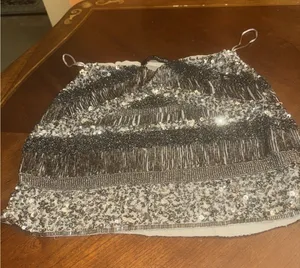 Zara Sequin Womens Mini Skirt Size Sz XS thumbnail 1