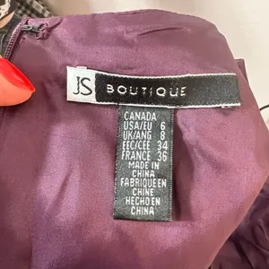 JS Boutique Purple Satin Sleeveless Fully Lined Knee Length Cocktail Dress Sz 6 thumbnail 8
