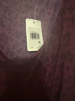 Levi's Odette Dress in Ditsy Flocked Burnt Maroon- XS thumbnail 3