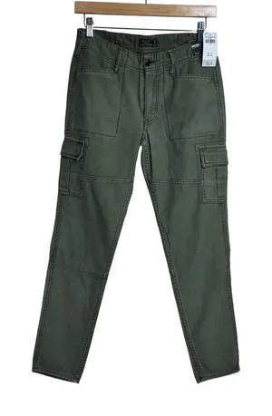 Abercrombie Fitch Ames Slim Boyfriend Cargo Pants‎ Olive Green Size 25 thumbnail 1