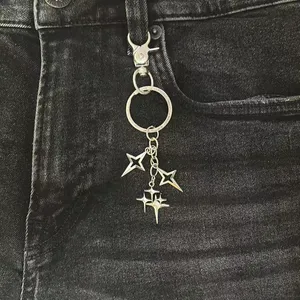 Star Keychain Charm for Men Women Car Keychain Key Ring Bag Charm Streetwear thumbnail 2