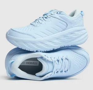 Hoka Bondi SR Light Blue Leather Slip Resistant Shoes Women’s Size 9.5 thumbnail 1