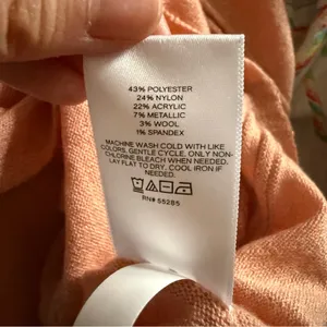 Express women’s Peach Halter Neck Cross Front shimmer Sweater Dress XSmall nwt thumbnail 7
