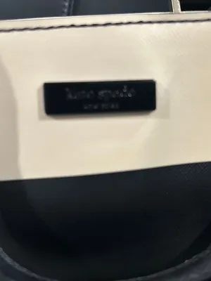 kate spade Black and Cream Striped Tote see pics for flaws on cream section thumbnail 14