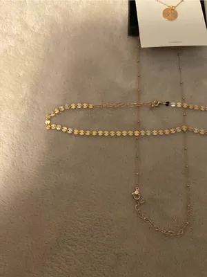 Gold Layered Necklace Trio - Delicate Disc and Chain Set thumbnail 3