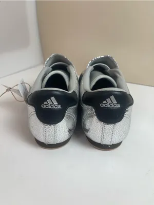 Adidas Originals Taekwondo Women’s Leather Silver Metallic Black Sneakers 6.5 thumbnail 9