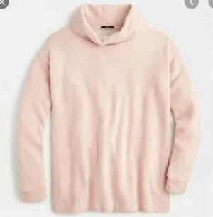 J.Crew Funnel‎ Neck Sweatshirt Women's S Pink Cozy Lounge thumbnail 1