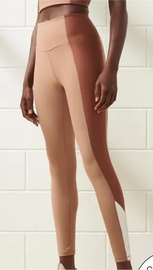 Abercrombie YPB XS Short Sculpt LUX‎ Curve Love 7/8 Length Leggings Colorblock thumbnail 1