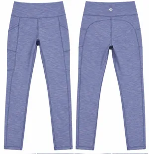 Lululemon Heathered Water Drop High Rise Leggings Pockets Size 6 thumbnail 1