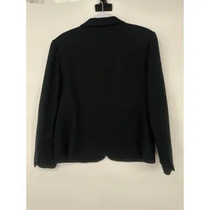 Vintage Koret Blazer Jacket Women 14 Black Wool‎ Single Button Career Classic thumbnail 3