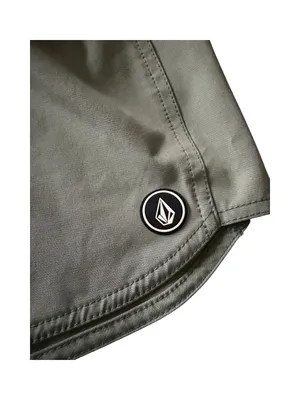 VOLCOM-simply solid board shorts-women’s size small Grass green, elastic smocked waist, Velcro closure back pocket, volcom stone rubber patch, 50+ uber protection, like new confition Measurements: Waist: side to side 14-17 inches Rise: 10 inches thumbnail 2