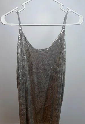 Silver Sequin Dress Size XS thumbnail 1