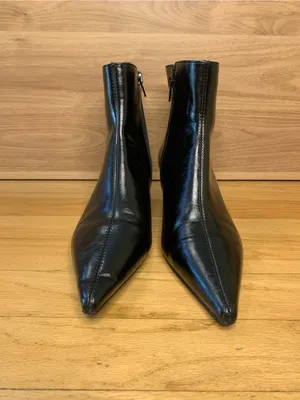 Mango Pointed Heel Ankle Boots in Black - Size 6 thumbnail 3
