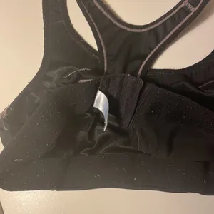 Women's Black Racerback Sports Bra with Contrast Stitching thumbnail 4