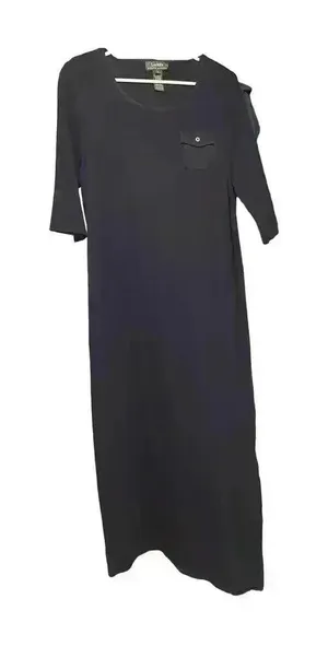 Lauren Ralph Lauren Navy Blue Maxi‎ Dress, Large thumbnail 1