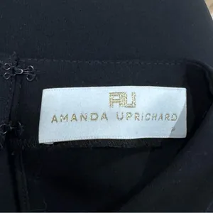 Amanda Uprichard Black Bell Sleeve Keyhole Blouse Top Women’s Small thumbnail 2