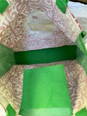 Masters Pink & Green Patterned Tote Bag with Yellow Logo thumbnail 11