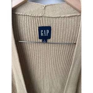 Gap Tan Open Front Longline Cardigan Sweater Small thumbnail 2
