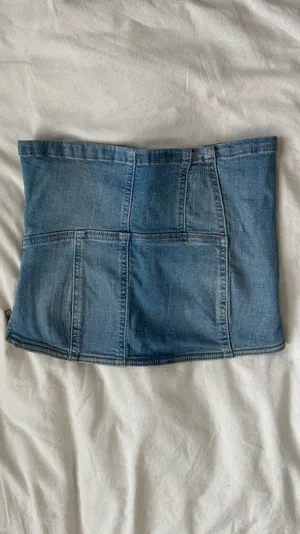 Denim Crop Top ZARA thumbnail 2