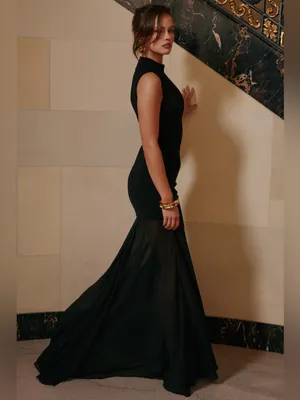 House of CB RAPHAELLA Black Keyhole Maxi Dress size XS NWOT thumbnail 2