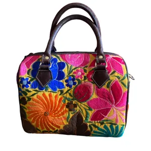 Mexican Embroidered Floral Handbag thumbnail 1