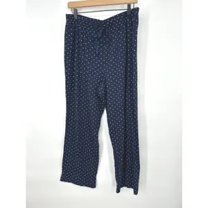 Croft & Barrow‎ Pajama Set Womens XL Navy Blue Polka Dot Tank Pants Sleepwear thumbnail 5