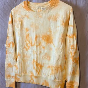 Athleta Tie-Dye Long Sleeve Tee - Orange and Cream thumbnail 1