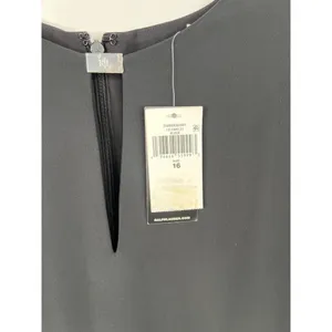 Lauren Ralph Lauren Black Short Sleeve Metal Plaque Keyhole Crew Neck Dress 16 thumbnail 11