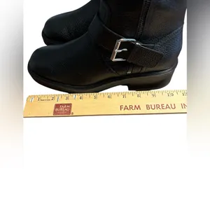 Steve Madden women’s Nolan boots black silver buckle moto Size 10 runs small NIB thumbnail 8