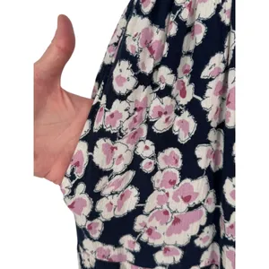 Abercrombie & Fitch Womens Floral Smocked Puff Sleeve Tiered Midi Dress Sz Small thumbnail 11