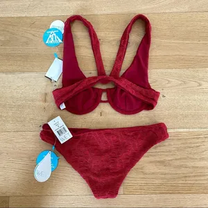WET - Clara Bikini Top & Camilla Bikini Bottoms in Rust thumbnail 6