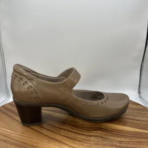 Abeo Penny Mary Jane Heels Shoes‎ Brown Leather Retro Comfort Women's 10N thumbnail 5