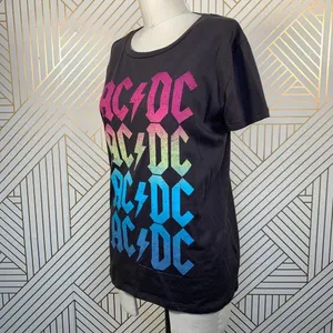 Chaser AC/DC Band Graphic Tee Shirt Gray‎ Neon thumbnail 5