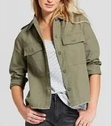 Universal Threads olive utility jacket thumbnail 1