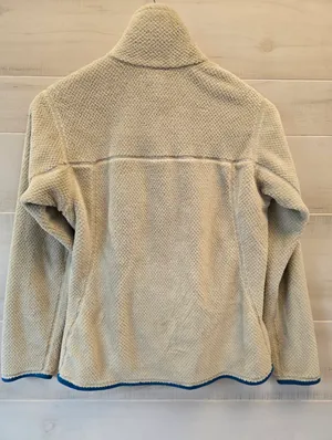 {S} Patagonia Women's Re-Tool Snap-T Pullover Cream Blue thumbnail 2