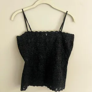 Y2k‎ Black Ferocious Chik Square Neckline Sheer Floral Lace Tank Top thumbnail 6