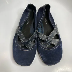 AEROSOLES butterscotch‎ flats navy blue leather size 8.5 thumbnail 6