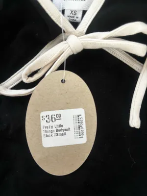 Pretty Little Thing Bodysuit Black with White Details thumbnail 3