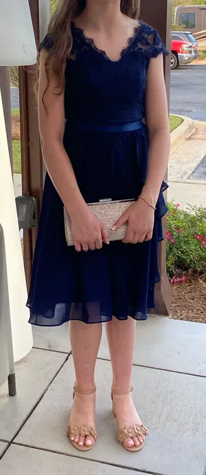 Navy blue formal dress Size XS thumbnail 6