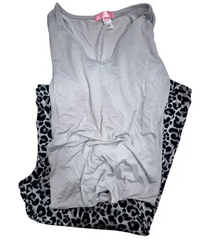 Christian Siriano‎ Pajama Set Super Soft Leopard Pants Lounge Joggers L NWT thumbnail 1