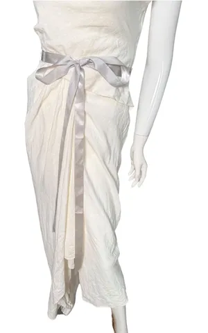 David's Bridal‎ S2035 Silver glitter Embellished Sash ribbon bow Belt OSFM thumbnail 1