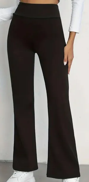 Boutique Women’s Casual Pant High Waisted Flare Workout Leggings  thumbnail 1