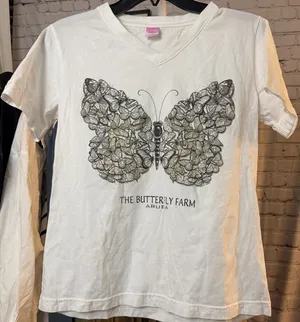Women’s Butterfly Farm Aruba Graphic Tee White M thumbnail 1